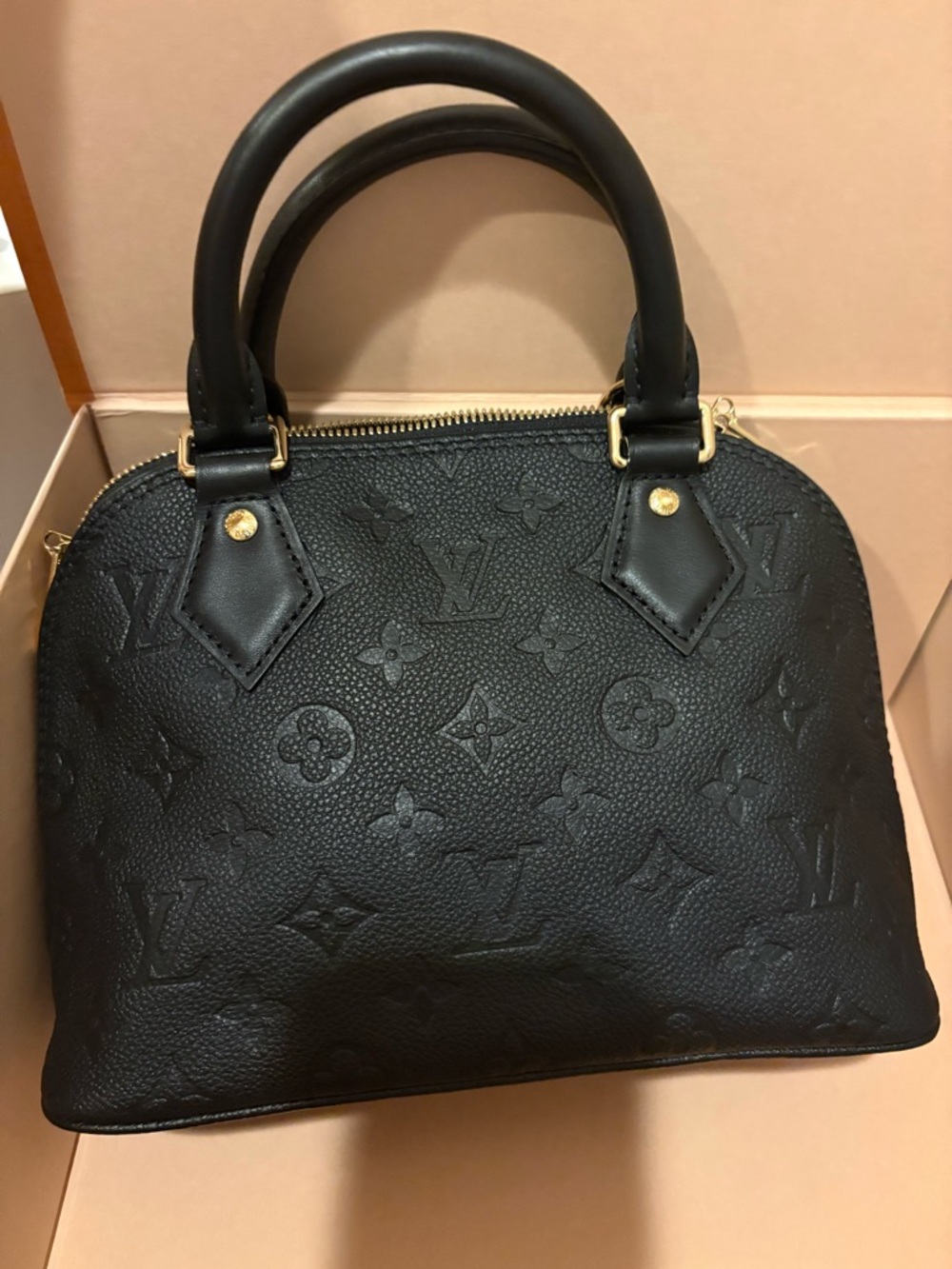 Louis Vuitton Black Neo Alma BB Satchel with Gold Hardware - Picture 10 of 10